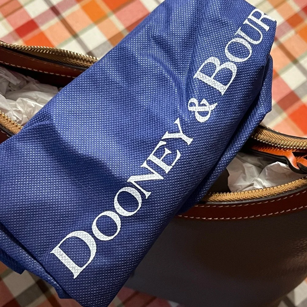 Dooney & Bourke Taupe Leather Hobo Bag - Picture 13 of 13